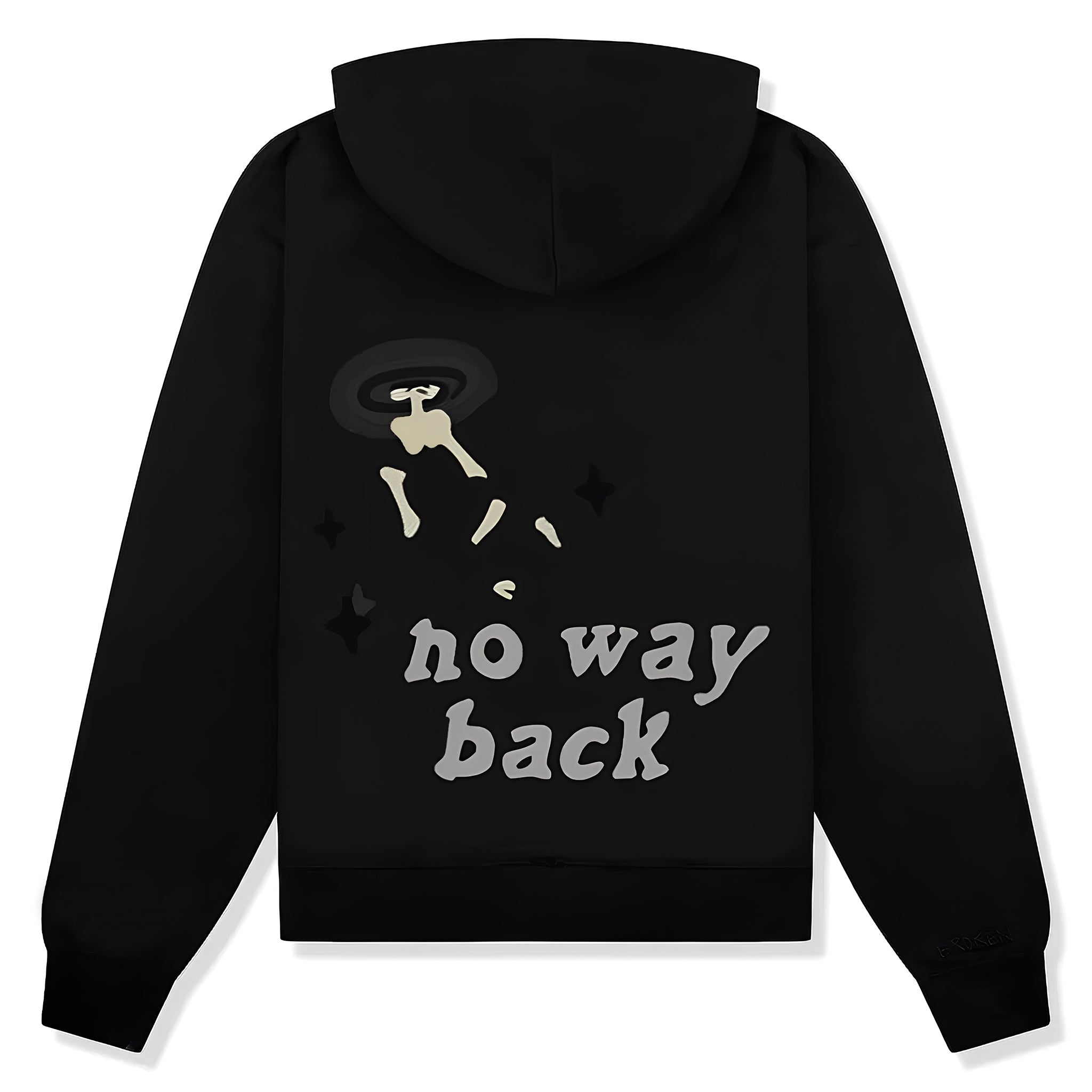 Image of Broken Planet Trapped In Time Soot Black Hoodie